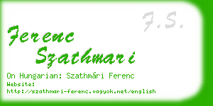 ferenc szathmari business card